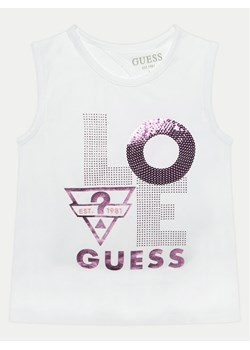 Guess Top J4GI15 K6YW3 Biały Regular Fit ze sklepu MODIVO w kategorii Bluzki dziewczęce - zdjęcie 181159249