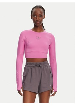 adidas by Stella McCartney Koszulka techniczna Stella McCartney TrueStrength JJ1644 Różowy Slim Fit ze sklepu MODIVO w kategorii Bluzki damskie - zdjęcie 181159336