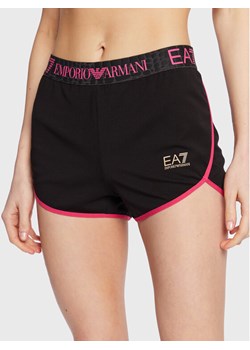EA7 Emporio Armani Szorty sportowe 3RTS54 TJKWZ 1200 Czarny Regular Fit ze sklepu MODIVO w kategorii Szorty - zdjęcie 181159407