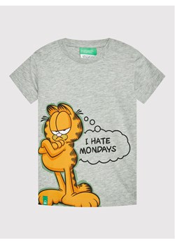 United Colors Of Benetton T-Shirt Garfield 3096G103U Szary Regular Fit ze sklepu MODIVO w kategorii Koszulki niemowlęce - zdjęcie 181159776