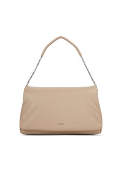Calvin Klein Torebka Puffed Shoulder Bag K60K611539 Beżowy ze sklepu MODIVO w kategorii Torby Shopper bag - zdjęcie 181159818