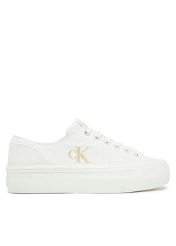 Calvin Klein Jeans Tenisówki Vulc Flatform Low Cv Mg YW0YW01763 Biały ze sklepu MODIVO w kategorii Trampki damskie - zdjęcie 181159919