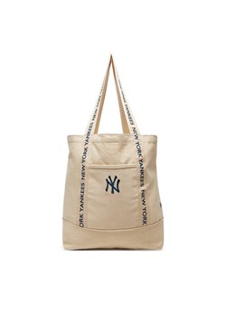 New Era Torebka New York Yankees MLB Strap Canvas Tote 60595127 Beżowy ze sklepu MODIVO w kategorii Torby Shopper bag - zdjęcie 181160087