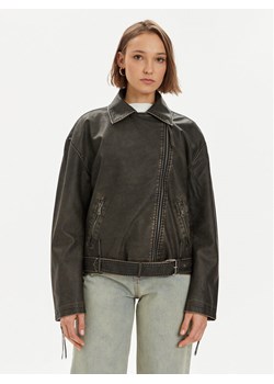 Gina Tricot Kurtka z imitacji skóry 21998 Czarny Oversize ze sklepu MODIVO w kategorii Kurtki damskie - zdjęcie 181160179