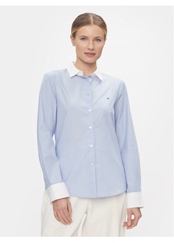 Tommy Hilfiger Koszula Fill A Fill Regular Shirt WW0WW40531 Błękitny Slim Fit ze sklepu MODIVO w kategorii Koszule damskie - zdjęcie 181160188