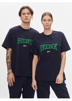 Reebok T-Shirt Classics Varsity T-Shirt HS9182 Granatowy ze sklepu MODIVO w kategorii Bluzki damskie - zdjęcie 181160205