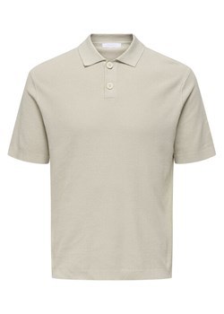 Only & Sons Polo Tony 22033571 Beżowy Regular Fit ze sklepu MODIVO w kategorii T-shirty męskie - zdjęcie 181160396