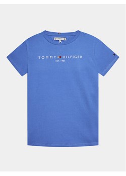 Tommy Hilfiger T-Shirt Essential Tee S/S KG0KG05242 Niebieski Regular Fit ze sklepu MODIVO w kategorii Bluzki dziewczęce - zdjęcie 181160478