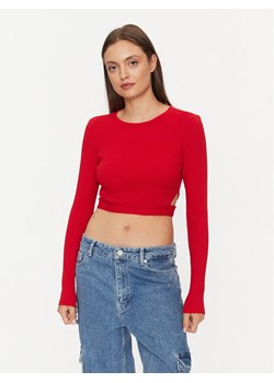 ONLY Bluzka 15293922 Czerwony Slim Fit ze sklepu MODIVO w kategorii Bluzki damskie - zdjęcie 181160768