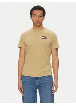 Tommy Jeans T-Shirt Essential DM0DM20740 Beżowy Slim Fit ze sklepu MODIVO w kategorii T-shirty męskie - zdjęcie 181160867