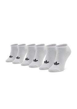 adidas Zestaw 3 par niskich skarpet unisex Trefoil Liner S20273 Biały ze sklepu MODIVO w kategorii Skarpetki męskie - zdjęcie 181161045