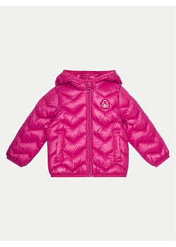 United Colors Of Benetton Kurtka zimowa 21INGN02Z Różowy Regular Fit ze sklepu MODIVO w kategorii Kurtki dziewczęce - zdjęcie 181161569