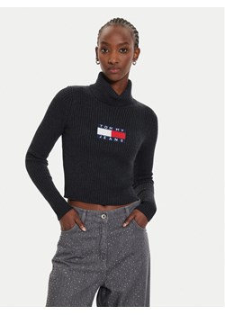 Tommy Jeans Golf Flag DW0DW18678 Czarny Regular Fit ze sklepu MODIVO w kategorii Swetry damskie - zdjęcie 181161759