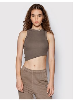 Reebok Top Classics HN6644 Brązowy Slim Fit ze sklepu MODIVO w kategorii Bluzki damskie - zdjęcie 181161967
