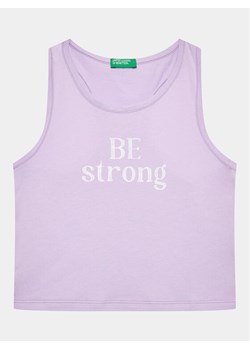 United Colors Of Benetton Top 3096CH013 Fioletowy Regular Fit ze sklepu MODIVO w kategorii Bluzki dziewczęce - zdjęcie 181162087