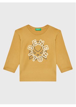 United Colors Of Benetton Bluzka 3ATNG105I Żółty Regular Fit ze sklepu MODIVO w kategorii T-shirty chłopięce - zdjęcie 181162205