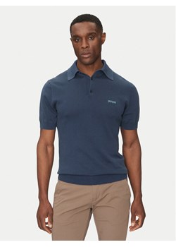 Guess Sweter M4GR07 Z3DN1 Granatowy Regular Fit ze sklepu MODIVO w kategorii Swetry męskie - zdjęcie 181162415
