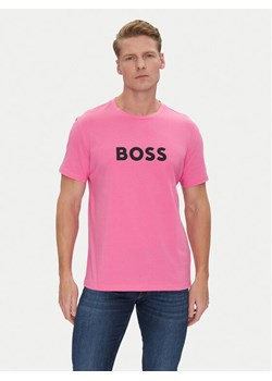 BOSS T-Shirt 50491706 Różowy Regular Fit ze sklepu MODIVO w kategorii T-shirty męskie - zdjęcie 181162439