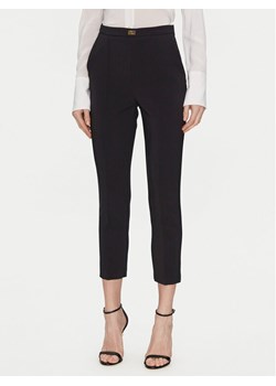 Elisabetta Franchi Spodnie materiałowe PA-076-51E2-V280 Czarny Regular Fit ze sklepu MODIVO w kategorii Spodnie damskie - zdjęcie 181162476