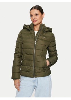 Tommy Jeans Kurtka zimowa Basic DW0DW18311 Zielony Slim Fit ze sklepu MODIVO w kategorii Kurtki damskie - zdjęcie 181162676