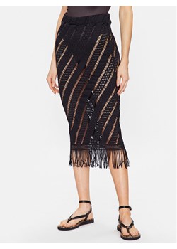 Seafolly Spódnica midi Marrakesh 54847-SK Czarny Slim Fit ze sklepu MODIVO w kategorii Odzież plażowa - zdjęcie 181162707