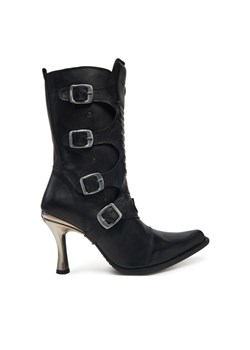 NEW ROCK Botki M-9373N-C1 Czarny ze sklepu MODIVO w kategorii Botki - zdjęcie 181162765