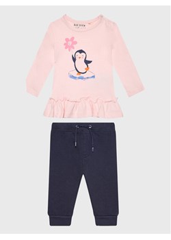 Blue Seven Komplet bluzka i legginsy 966006 Różowy Regular Fit ze sklepu MODIVO w kategorii Komplety niemowlęce - zdjęcie 181163186