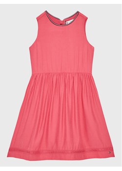 Tommy Hilfiger Sukienka codzienna Ceremonial KG0KG07020 M Różowy Regular Fit ze sklepu MODIVO w kategorii Sukienki dziewczęce - zdjęcie 181163697