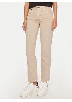Guess Jeans Jeansy W4YA98 D5E71 Beżowy Straight Fit ze sklepu MODIVO w kategorii Jeansy damskie - zdjęcie 181163715