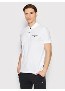 Napapijri Polo Elbas NP0A4GDL Biały Regular Fit ze sklepu MODIVO w kategorii T-shirty męskie - zdjęcie 181163836