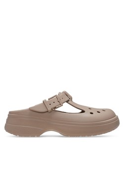Crocs Klapki Classic Mary Jane Clog 210581 Brązowy ze sklepu MODIVO w kategorii Klapki damskie - zdjęcie 181163958
