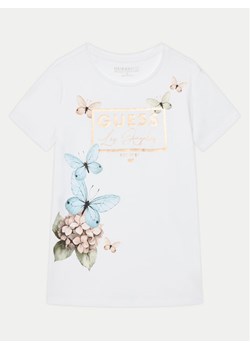 Guess T-Shirt J5RI33 K6YW4 Biały Regular Fit ze sklepu MODIVO w kategorii Bluzki dziewczęce - zdjęcie 181164307