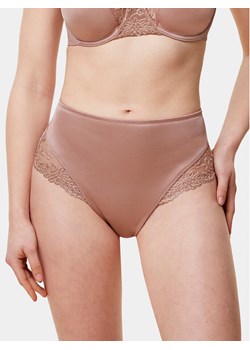 Triumph Figi klasyczne z wysokim stanem Ladyform Soft Maxi 10210671 Beżowy ze sklepu MODIVO w kategorii Majtki damskie - zdjęcie 181164365