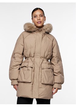 YAS Kurtka puchowa 26031384 Beżowy Regular Fit ze sklepu MODIVO w kategorii Kurtki damskie - zdjęcie 181164458