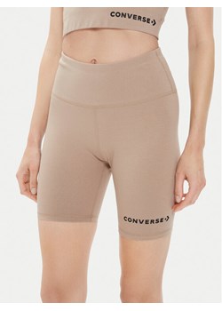 Converse Szorty sportowe W Wordmark Bike Short 10024539-A10 Beżowy Skinny Fit ze sklepu MODIVO w kategorii Szorty - zdjęcie 181164765