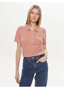 Tommy Hilfiger Polo 1985 WW0WW37823 Różowy Slim Fit ze sklepu MODIVO w kategorii Bluzki damskie - zdjęcie 181164785