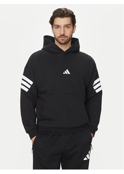 adidas Bluza Future Icons 3-Stripes JD4838 Czarny Regular Fit ze sklepu MODIVO w kategorii Bluzy męskie - zdjęcie 181164809