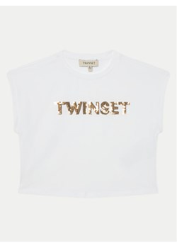 TWINSET T-Shirt 251GJ2537 Biały Regular Fit ze sklepu MODIVO w kategorii Bluzki dziewczęce - zdjęcie 181164876