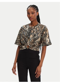 Just Cavalli T-Shirt 78PAHE01 Brązowy Regular Fit ze sklepu MODIVO w kategorii Bluzki damskie - zdjęcie 181165019