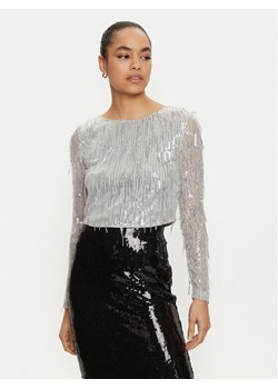 ONLY Bluzka Spacy 15331803 Srebrny Cropped Fit ze sklepu MODIVO w kategorii Bluzki damskie - zdjęcie 181165065