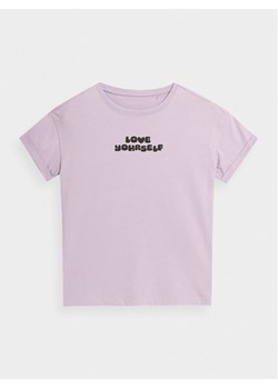 4F T-Shirt 4FJAW23TTSHF0825 Fioletowy Regular Fit ze sklepu MODIVO w kategorii Bluzki dziewczęce - zdjęcie 181165146