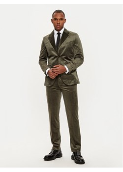 Jack&Jones Garnitur Velvet 12271528 Zielony Slim Fit ze sklepu MODIVO w kategorii Garnitury męskie - zdjęcie 181165647