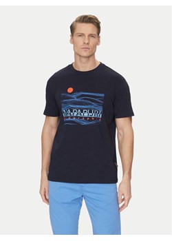 Napapijri T-Shirt S-Buti NP0A4INM Granatowy Regular Fit ze sklepu MODIVO w kategorii T-shirty męskie - zdjęcie 181165687