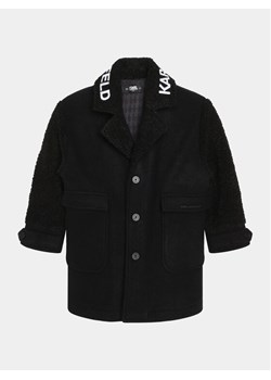 Karl Lagerfeld Kids Płaszcz Z16169 S Czarny Regular Fit ze sklepu MODIVO w kategorii Płaszcze dziewczęce - zdjęcie 181166125