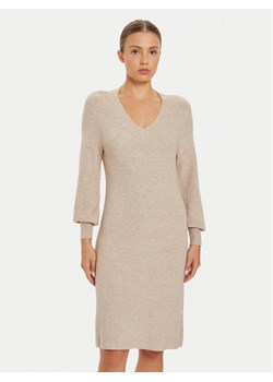 ONLY Sukienka dzianinowa Katia 15312844 Beżowy Regular Fit ze sklepu MODIVO w kategorii Sukienki - zdjęcie 181166127