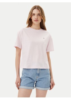 Tommy Hilfiger T-Shirt UW0UW05763 Różowy Regular Fit ze sklepu MODIVO w kategorii Bluzki damskie - zdjęcie 181166358