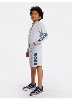 Boss Szorty sportowe J50756 D Szary Regular Fit ze sklepu MODIVO w kategorii Spodenki chłopięce - zdjęcie 181166567