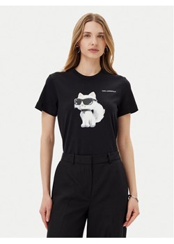 KARL LAGERFELD T-Shirt A2W17119 Czarny Regular Fit ze sklepu MODIVO w kategorii Bluzki damskie - zdjęcie 181166877