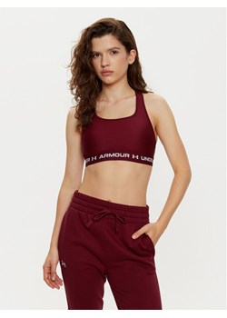 Under Armour Biustonosz sportowy Crossback Mid Bra 1361034 Bordowy ze sklepu MODIVO w kategorii Biustonosze - zdjęcie 181166907