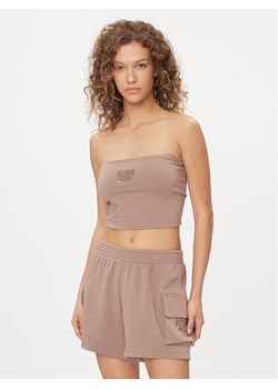 Reebok Top Archive Essentials IL6290 Beżowy Fitted Fit ze sklepu MODIVO w kategorii Bluzki damskie - zdjęcie 181166956